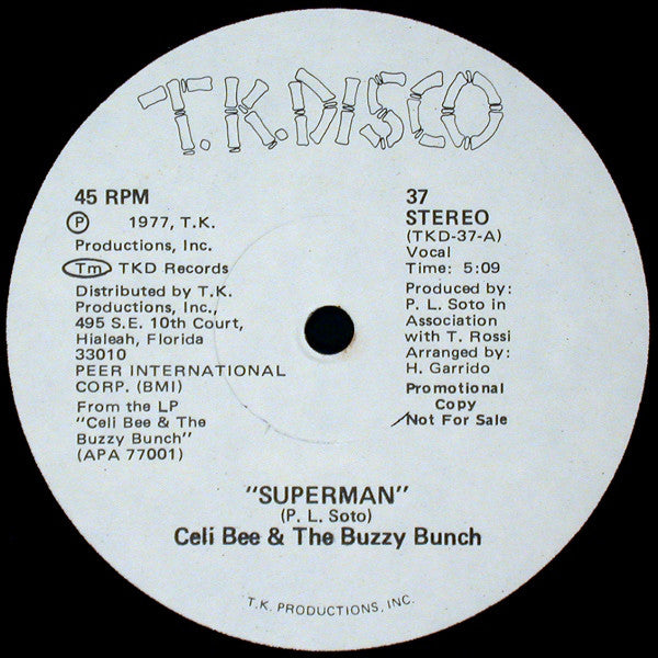 Celi Bee & The Buzzy Bunch : Superman / One Love (12", Promo)
