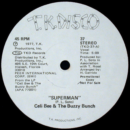 Celi Bee & The Buzzy Bunch : Superman / One Love (12", Promo)