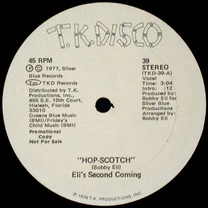 Eli's Second Coming : Hop-Scotch / Foxfire (12", Promo)