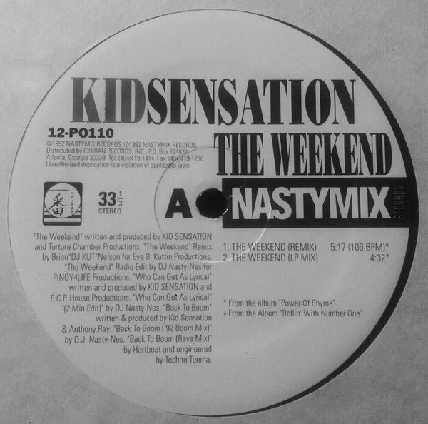 Kid Sensation : The Weekend (12")
