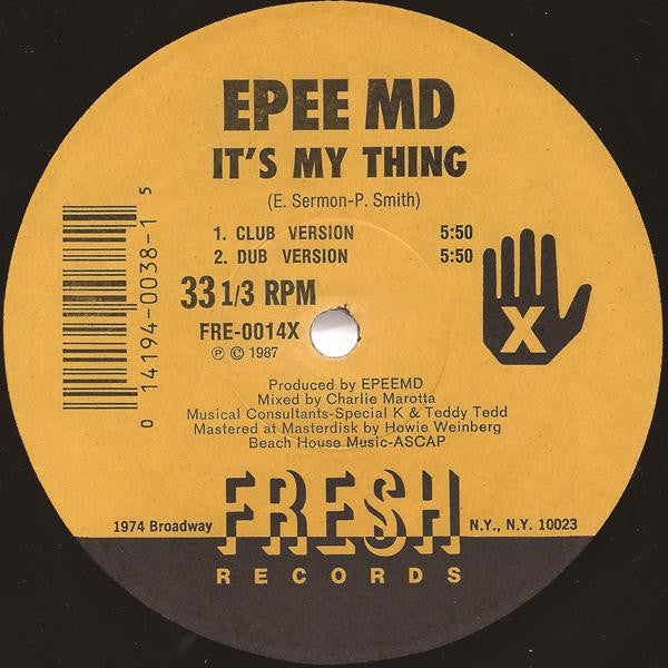 EPEE MD* : It's My Thing / You're A Customer (12", RE)