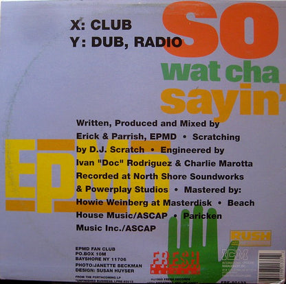 EPMD : So Wat Cha Sayin' (12", RE)