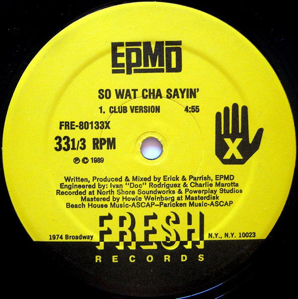EPMD : So Wat Cha Sayin' (12", RE)