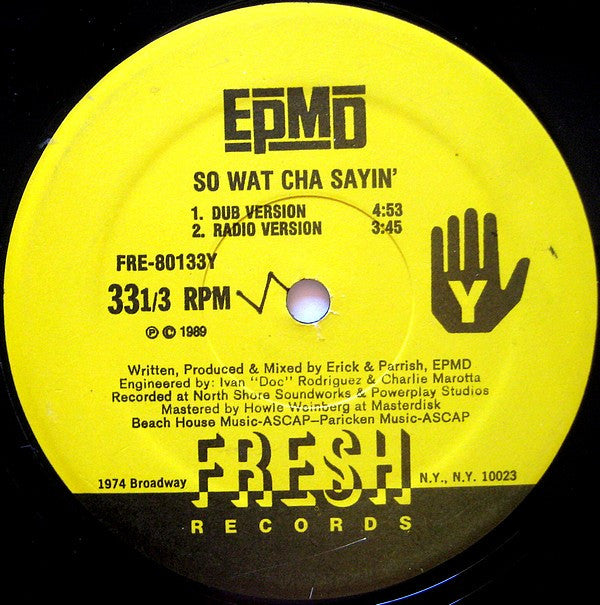 EPMD : So Wat Cha Sayin' (12", RE)