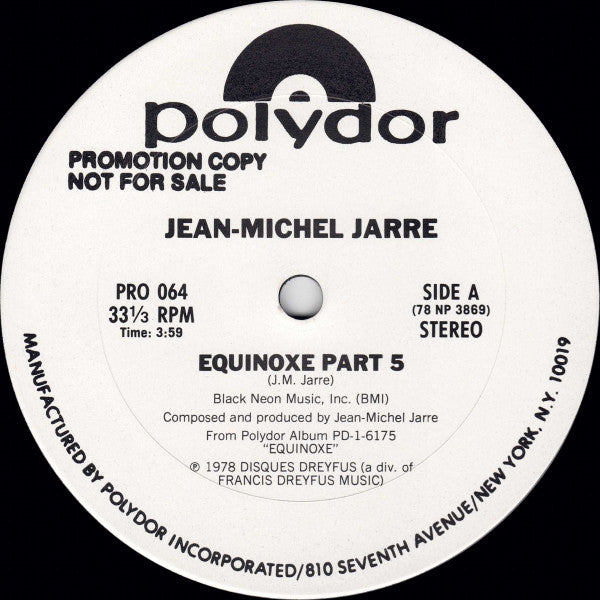 Jean-Michel Jarre : Equinoxe Part 5 (12", Single, Promo)