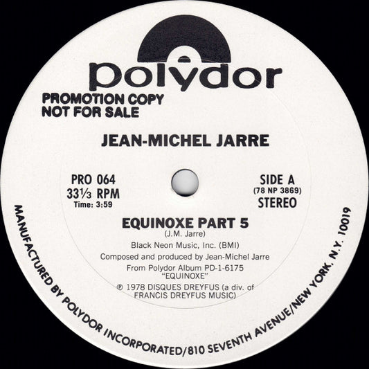 Jean-Michel Jarre : Equinoxe Part 5 (12", Single, Promo)