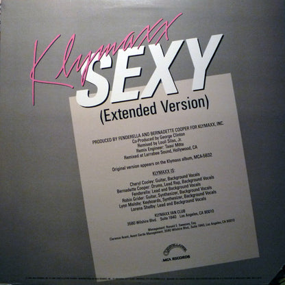 Klymaxx : Sexy (12" Version) (12", Glo)