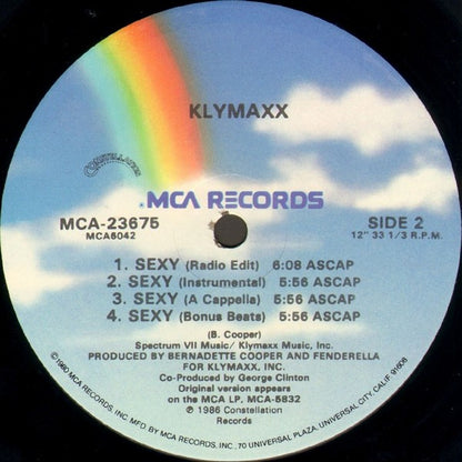 Klymaxx : Sexy (12" Version) (12", Glo)