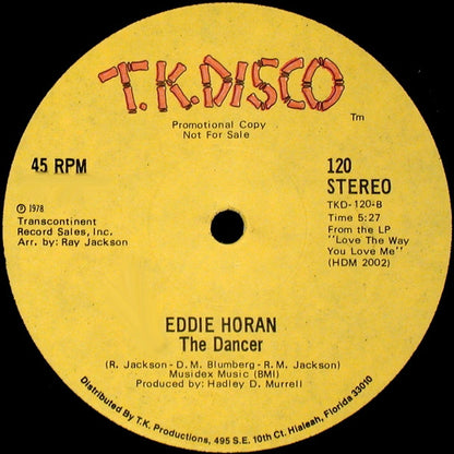 Eddie Horan : Turn My World Back Around / The Dancer (12", Promo)
