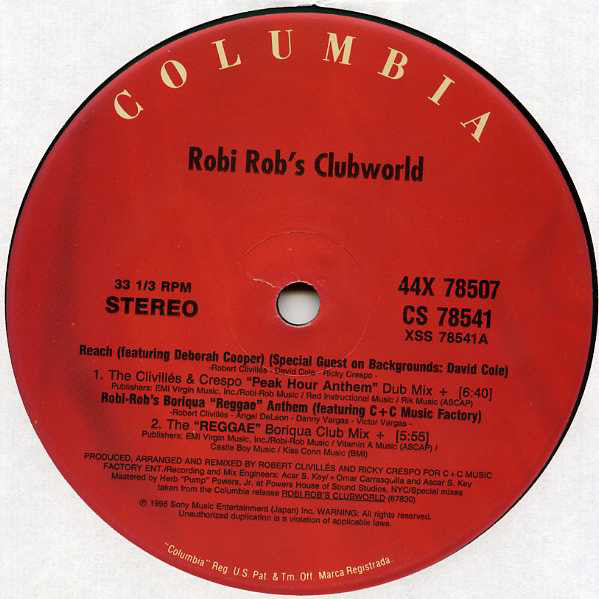 Robi Rob's Clubworld Featuring Deborah Cooper : Reach / Mi Gente Latina (2x12")
