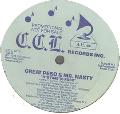 The Great Peso & Mr. Nasty : It's Time To Rock (12", Promo)