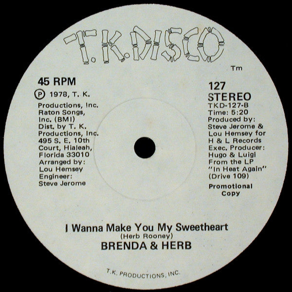 Brenda & Herb : I Who Have Nothing (12", Promo)