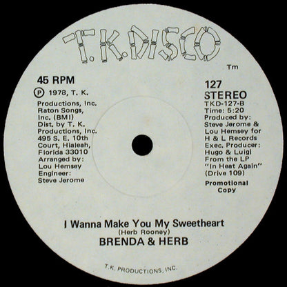 Brenda & Herb : I Who Have Nothing (12", Promo)