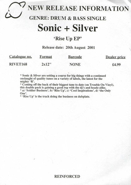 Sonic + Silver* : Rise Up EP (2x12", EP, Single, Promo, W/Lbl)