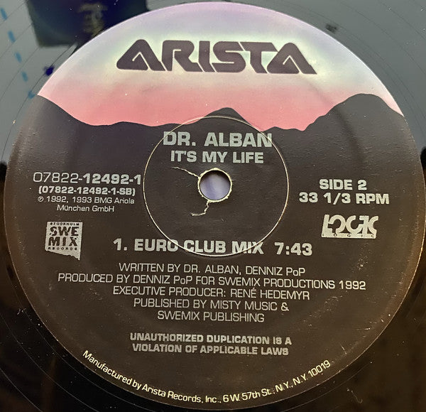 Dr. Alban : It's My Life (12")