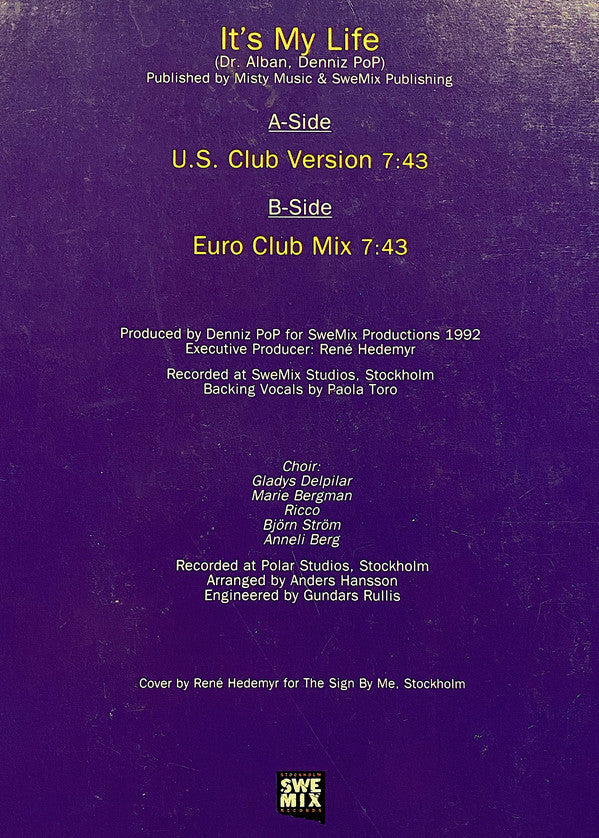 Dr. Alban : It's My Life (12")