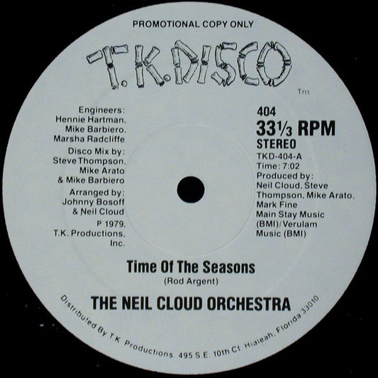 The Neil Cloud Orchestra : Time Of The Seasons (12", Promo)
