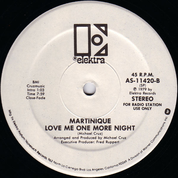 Martinique (2) : Bedtime Story (12", Promo)