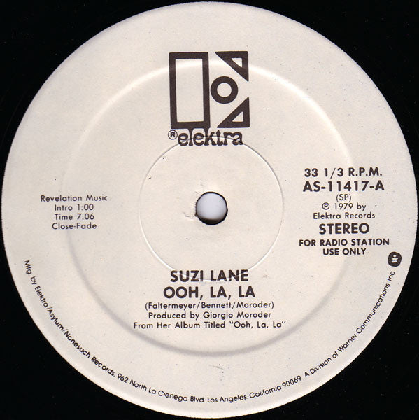 Suzi Lane : Ooh, La, La (12", Promo)