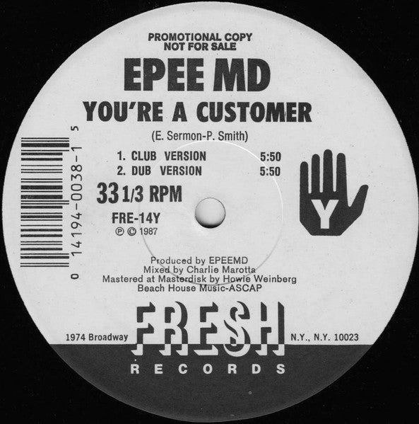 EPEE MD* : It's My Thing / You're A Customer (12", Promo)