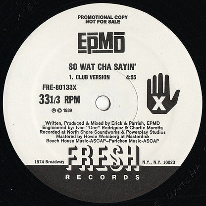 EPMD : So Wat Cha Sayin' (12", Promo)