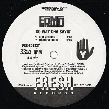 EPMD : So Wat Cha Sayin' (12", Promo)