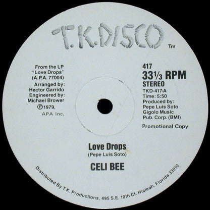 Celi Bee : Love Drops (12", Promo)