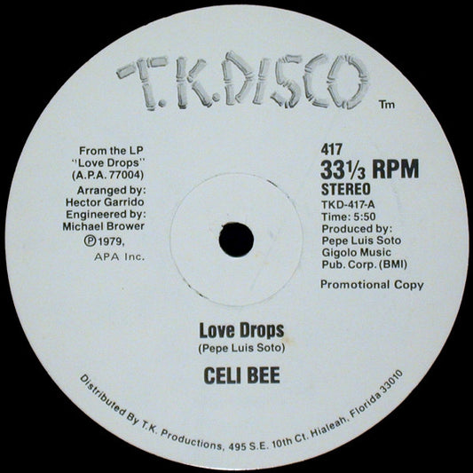 Celi Bee : Love Drops (12", Promo)
