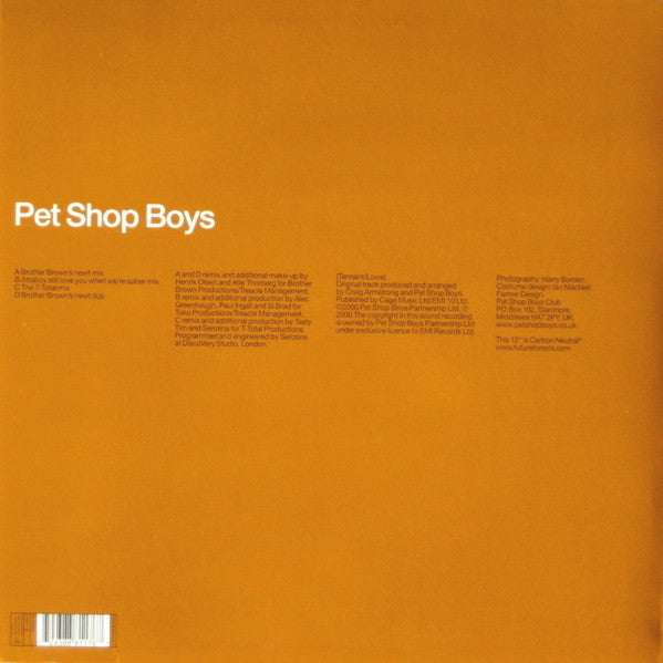 Pet Shop Boys : You Only Tell Me You Love Me When You're Drunk (2x12", Single)