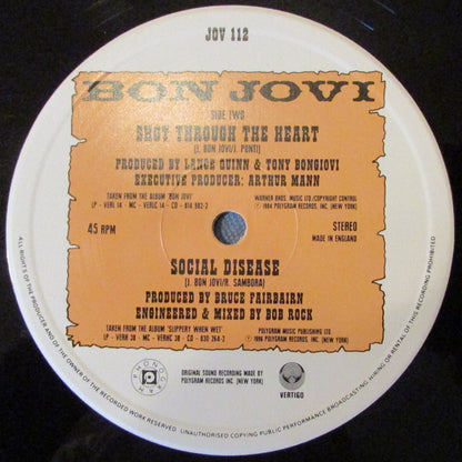 Bon Jovi : Wanted Dead Or Alive (12", Single)