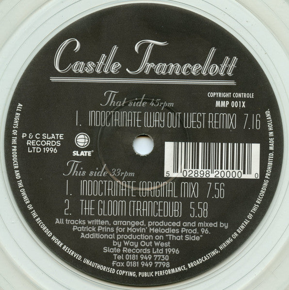 Castle Trancelott : Indoctrinate (12", Cle)
