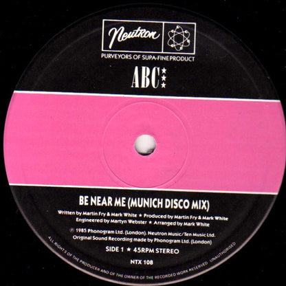 ABC : Be Near Me (12", Single)