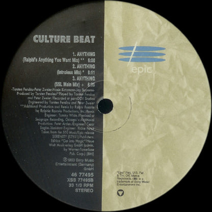 Culture Beat : Anything (12")