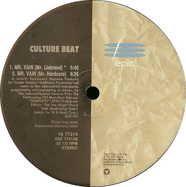 Culture Beat : Mr. Vain (12")
