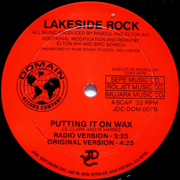 Lakeside Rock : Putting It On Wax (12")
