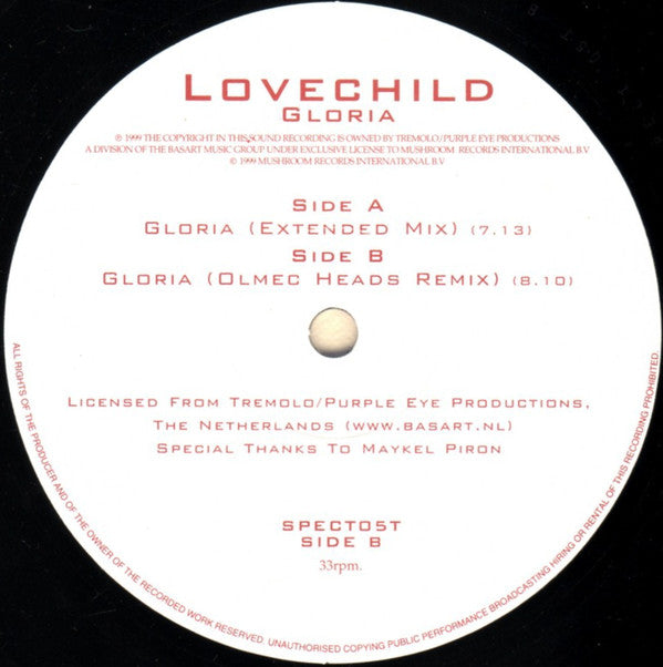 Lovechild : Gloria (12")