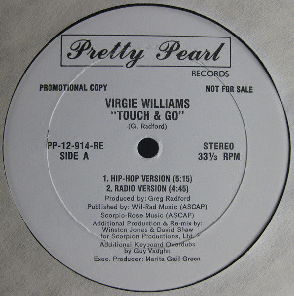 Virgie Williams : Touch & Go (12", Promo)