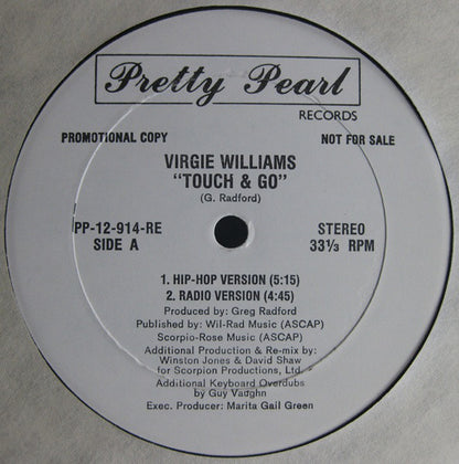 Virgie Williams : Touch & Go (12", Promo)