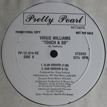 Virgie Williams : Touch & Go (12", Promo)