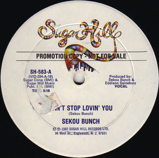 Sekou Bunch : Can't Stop Lovin' You (12", Promo)