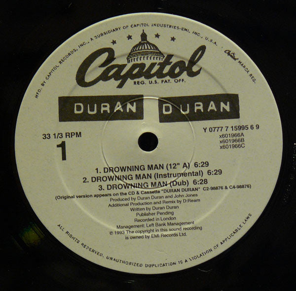 Duran Duran : Drowning Man (12", Single)