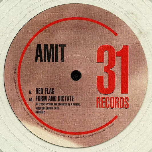 Amit : Red Flag / Form And Dictate (10", Cle)