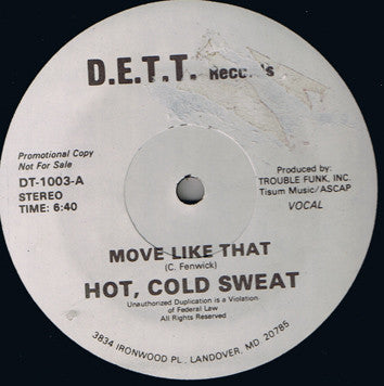Hot, Cold Sweat : Move Like That (12", Promo)