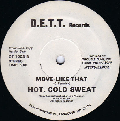 Hot, Cold Sweat : Move Like That (12", Promo)