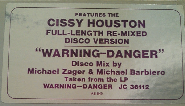 Cissy Houston : Warning - Danger (This Love Affair May Be Hazardous To You) (12", Promo, Pit)