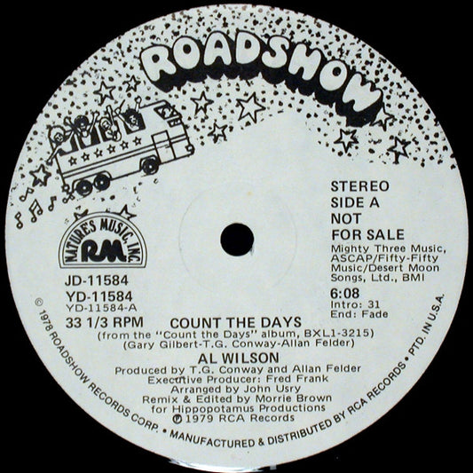 Al Wilson : Count The Days / Is This The End (12", Promo)