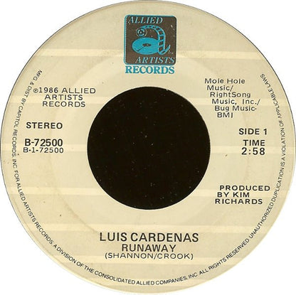Luis Cardenas : Runaway / Still Waiting (7", Single)
