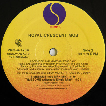 Royal Crescent Mob : Timebomb (12", Promo)