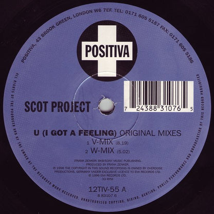 Scot Project* : U (I Got A Feeling) (12")