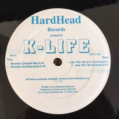 K-Life : Rhumba / Like This '96 (12", Single)
